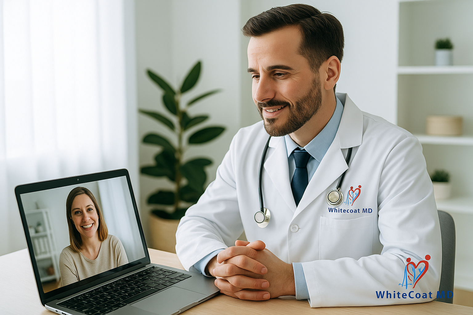 Telehealth visit with doctor